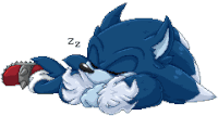 Sonic Sleeping Sticker - Sonic Sleeping Snore Stickers
