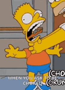 Bart Simpson Strangle GIF - Bart Simpson Strangle Homer Simpson GIFs