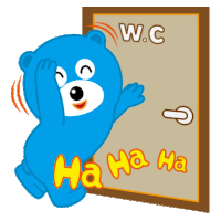 Blue Bear Sticker - Blue Bear Wc Stickers