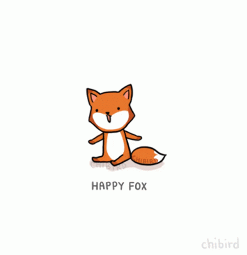 Happy Fox,Chibird,happy,Make Someone Happy,gif,animated gif,gifs,meme.