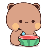 Eating Watermelon Sticker - Eating Watermelon Stickers