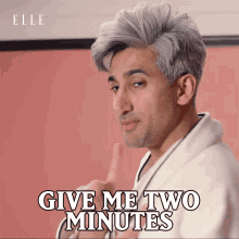 Give Me Two Minutes Tan France GIF - Give Me Two Minutes Tan France Hold On GIFs
