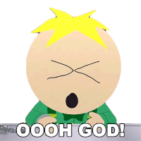 Oooh God Leopold Butters Stotch Sticker - Oooh God Leopold Butters Stotch South Park Stickers
