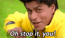 Shy Shahrukh Khan GIF - Shy Shahrukh Khan Stop It You GIFs