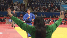 running sarah menezes olympics judo hug