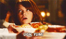 Ugh Yum GIF - Ugh Yum Emma Stone GIFs