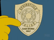 Police Cash Bribes Only GIF - Police Cash Bribes Only The Simpsons GIFs