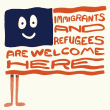 american flag us flag immigrants and refugees welcome immigrants refugees