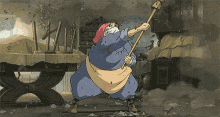 Ghibli Howls Moving Castle GIF - Ghibli Howls Moving Castle Cleaning GIFs