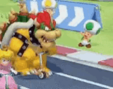 bowser marioparty bicycle go