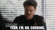 Station19 Jack Gibson GIF - Station19 Jack Gibson Yeah Im Uh Cooking GIFs