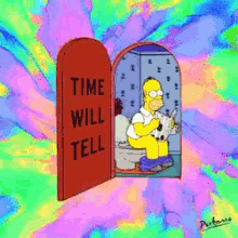 Time Will Tell Taking A Poo GIF - Time Will Tell Taking A Poo Psychedelic Art GIFs