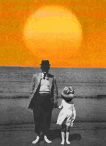 sunset father and daughter monkas lonely pepe