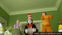 Cat In The Hat Movies GIF - Cat In The Hat Movies Jumping Couch GIFs