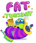 Fat Tuesday Mardi Gras Sticker - Fat Tuesday Mardi Gras Lent Stickers