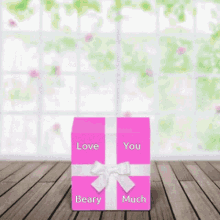 Love You Beary Much Surprise GIF - Love You Beary Much Surprise Present GIFs