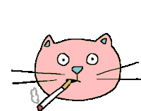 Gato Smoking Sticker - Gato Smoking Lawatson Stickers