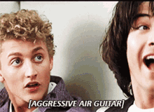 Bill And Ted Air Guitar GIF - Bill And Ted Air Guitar Oh Yeah GIFs