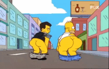 Mel Gibson And Homer Mooning - The Simpsons GIF - The Simpsons Mel Gibson Homer Simpson GIFs