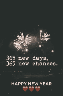 happy new year fireworks motivation new days new chances