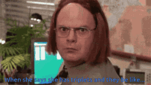 Triplets Dwight Schrute GIF - Triplets Dwight Schrute Wigs GIFs