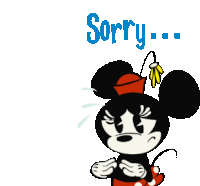 Désolé Minnie Sticker - Désolé Minnie Mickey Mouse Stickers