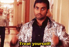 treat yo self treat yourself parks and rec parks and recreation tom haverford
