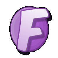 Letter F Spin Sticker - Letter F Spin Logo Stickers