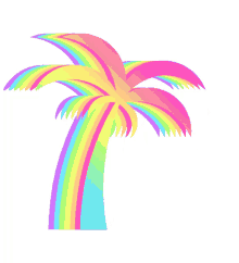 palm tree aesthetic rainbow summer trees