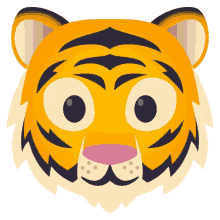 tiger face nature joypixels angry powerful