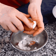 Peeling The Egg Maangchi GIF - Peeling The Egg Maangchi Hard Boiled Egg GIFs