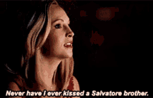 Caroline Forbes Never Have I Ever Kissed A Salvatore Brother The Vampire Diaries GIF - Caroline Forbes Never Have I Ever Kissed A Salvatore Brother The Vampire Diaries Stef Damon And Elena GIFs