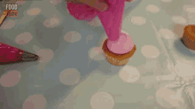 Piping A Cupcake GIF - Foodtube Icing GIFs