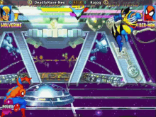marvel super heroes marvel vs capcom spiderman wolverine combo