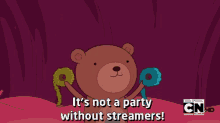 adventure time not a party without streamers bears party