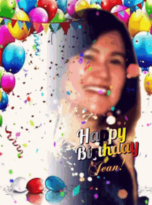 Happy Birthday Jean GIF - Happy Birthday Jean Balloons GIFs