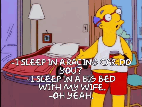 Homer Simpson Race Car Bed GIF - Homer Simpson Race Car Bed Simpsons GIFs