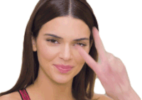 Peace Out Kendall Jenner Sticker - Peace Out Kendall Jenner Smiling Stickers