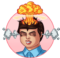 Adarsh Fuming In Anger Sticker - Adarsh World Angry Pissed Off Stickers