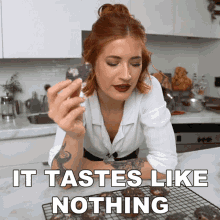 It Tastes Like Nothing Candice Hutchings GIF - It Tastes Like Nothing Candice Hutchings Edgy Veg GIFs