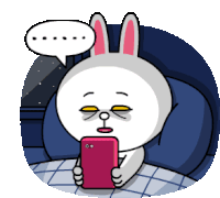 Line Friends Cony Sticker - Line Friends Cony Waiting For Your Reply Stickers