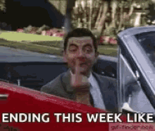 Mr Bean Friday GIF - Mr Bean Friday Ending This Week Like GIFs