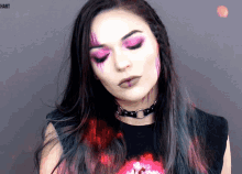 alice lockhart metal girl rock girl pink makeup long hair