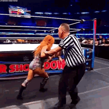 becky lynch knees charlotte flair wwe super show down
