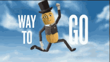 Mr Peanut GIF - Mr Peanut Way To Go Jump For Joy GIFs