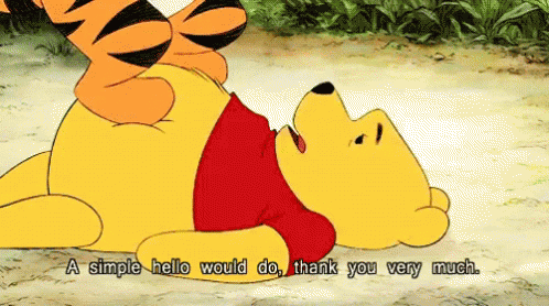 So Many Different Ways To Say Hi GIF - A Simple Hello Would Do Thank You Very Much Pooh GIFs