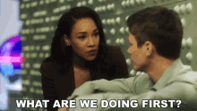 What Are We Doing First Candice Patton GIF - What Are We Doing First Candice Patton Iris West Allen GIFs
