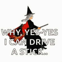 Witch On Broom I Can Drive A Stick GIF - Witch On Broom Witch I Can Drive A Stick GIFs