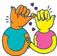 Two Hands Doing Pinky Promise Sticker - Talktothe Hands Promise Love Stickers
