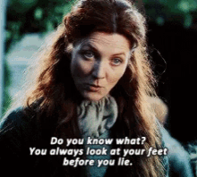 Catelyn Stark You Know What GIF - Catelyn Stark You Know What Lying GIFs